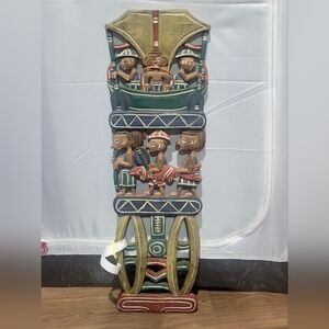 Handmade Vintage 3ft. Tribal Wall Art